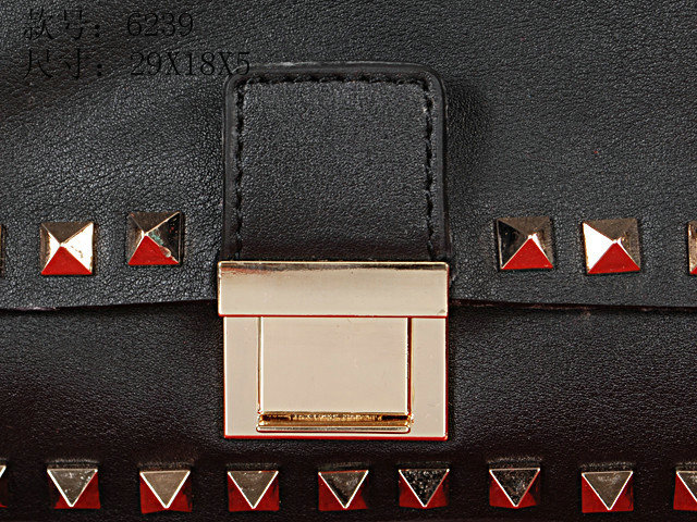 2014 Valentino Garavani rockstud shoulder bag 6239 black